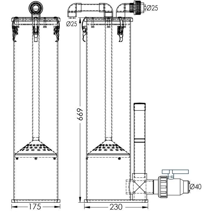 AquaForte Tornado III Süßwasser Eiweißabschäumer