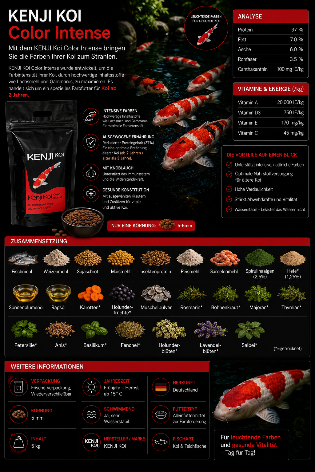 KENJI KOI Color Intense 5kg