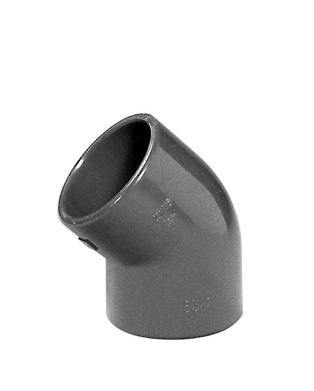 PVC-U Winkel 45° 2fach Klebemuffe