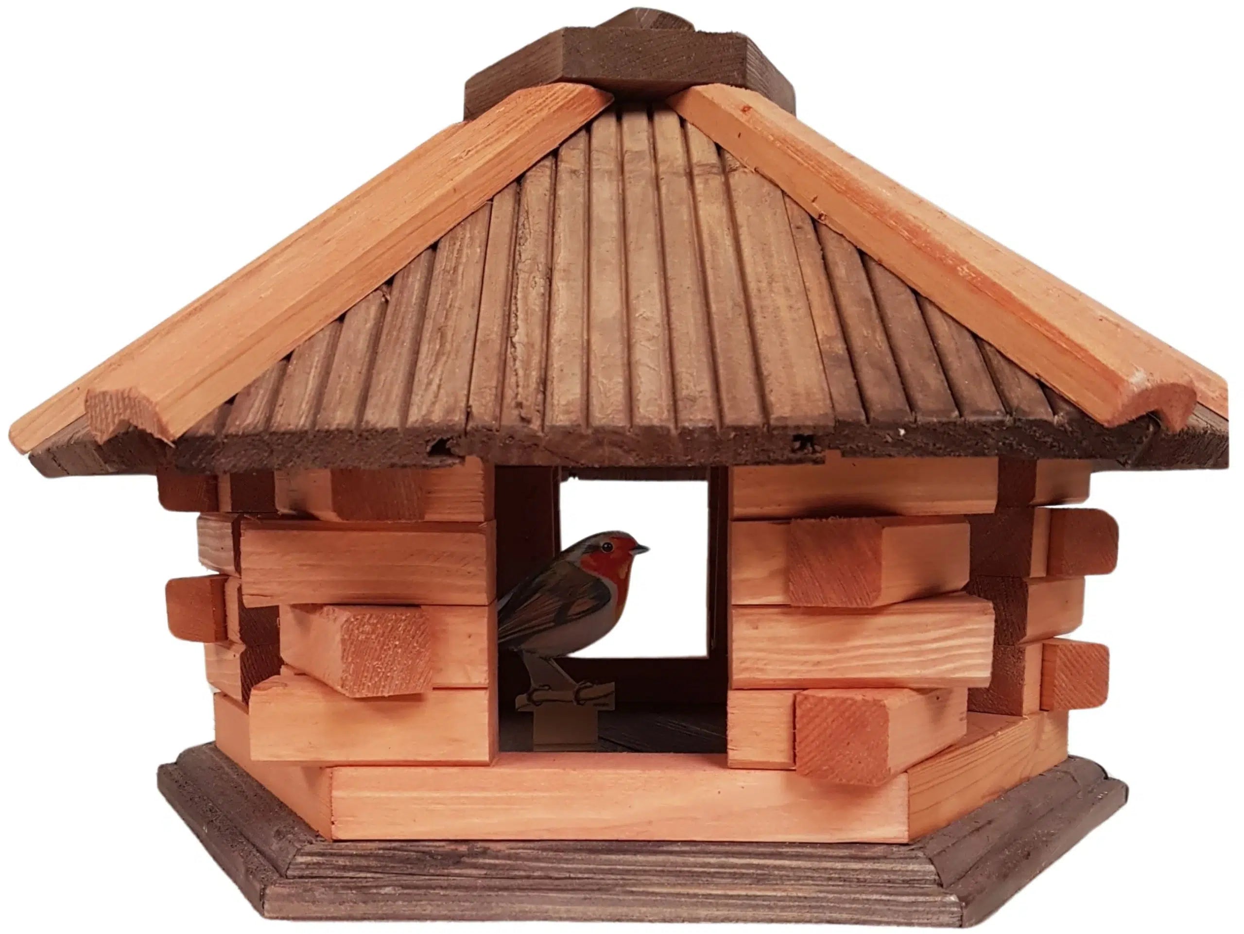 Vogelhaus 6-eckig ohne Futtersilo